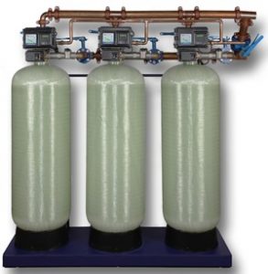 Water Softening System with Accu-Pipe Skid